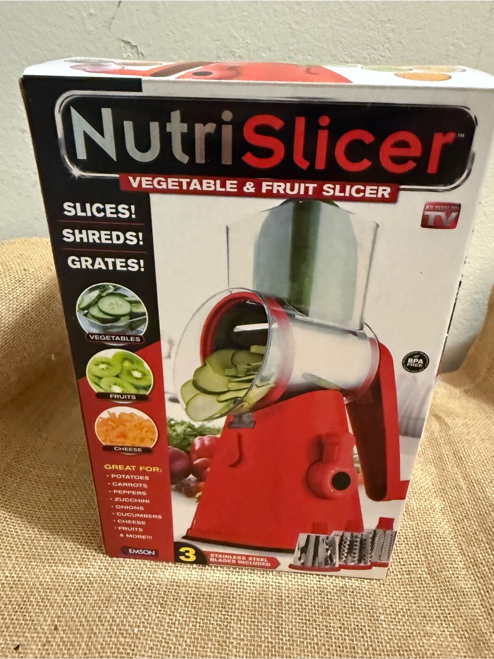 Nutrislicer Red Vegetable & Fruit Slicer -